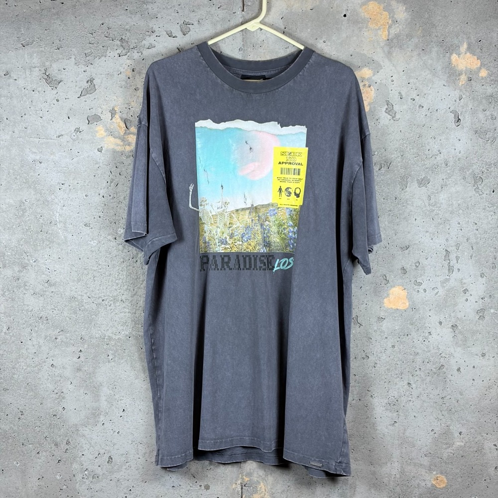 Paradise Lost T Shirt Mens 3XL Gray Crew Neck Seek No Approval Graphic Print